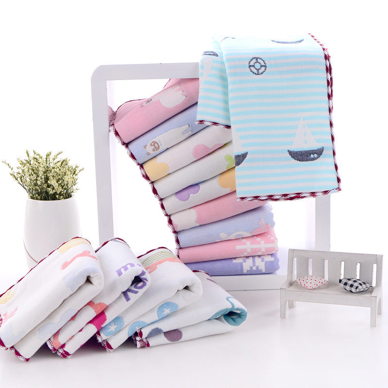 KTX-945043 Children's Cartoon Cotton Towel - Quick-Dry, Combed Yarn, Jacquard Print, Soft & Absorbent