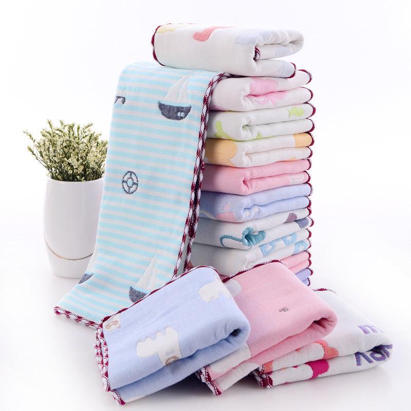 KTX-945043 Children's Cartoon Cotton Towel - Quick-Dry, Combed Yarn, Jacquard Print, Soft & Absorbent