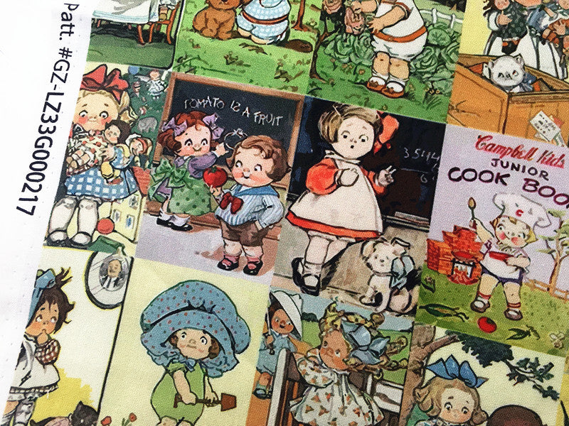 KTX-945299 Cartoon Tomato Soup Print Cotton Fabric for Children’s Clothing and DIY Projects