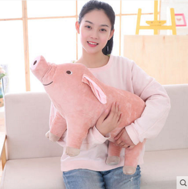 KTX-945939 Lifelike Plush Hugging Pig Toy for Kids - Soft and Cuddly Plush Doll in Multiple Sizes