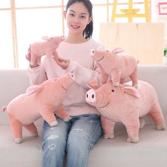KTX-945939 Lifelike Plush Hugging Pig Toy for Kids - Soft and Cuddly Plush Doll in Multiple Sizes