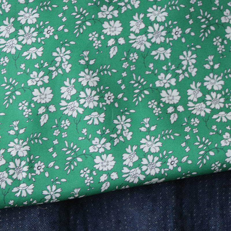 KTX-946451 Capel Long Velvet Cotton Fabric in Grass Green - 0.5m, 100% Pure Cotton, 145cm Width