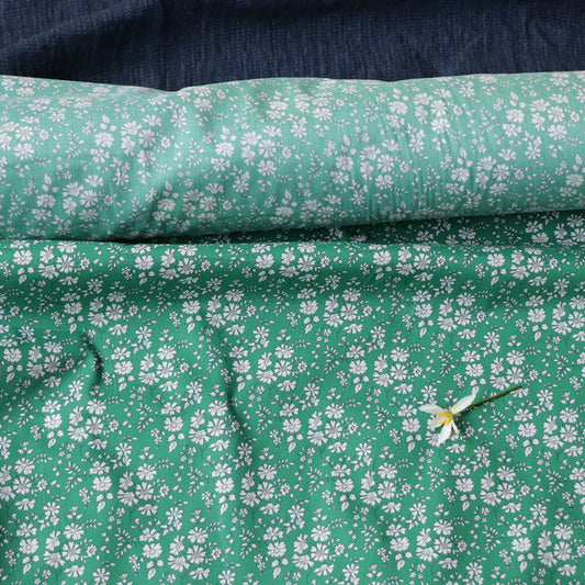 KTX-946451 Capel Long Velvet Cotton Fabric in Grass Green - 0.5m, 100% Pure Cotton, 145cm Width