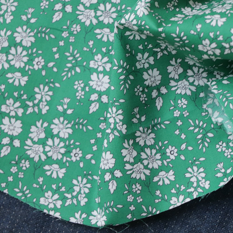 KTX-946451 Capel Long Velvet Cotton Fabric in Grass Green - 0.5m, 100% Pure Cotton, 145cm Width