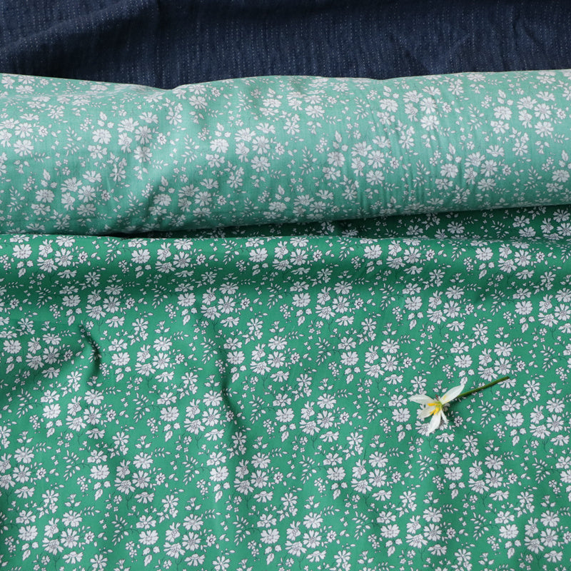 KTX-946451 Capel Long Velvet Cotton Fabric in Grass Green - 0.5m, 100% Pure Cotton, 145cm Width