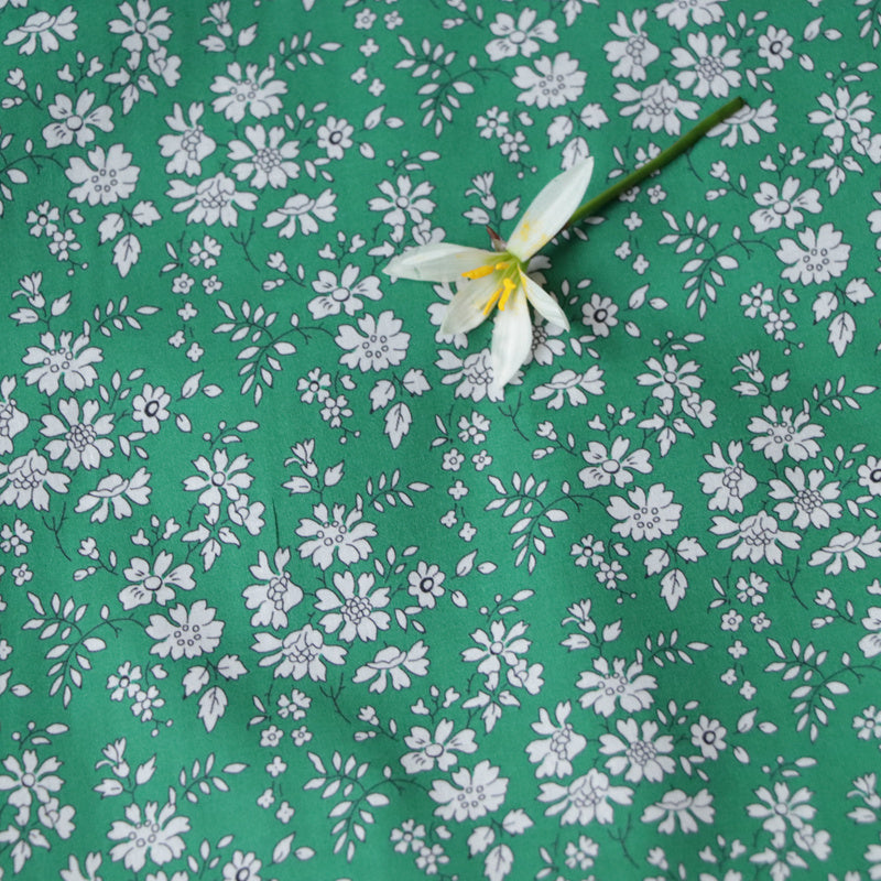 KTX-946451 Capel Long Velvet Cotton Fabric in Grass Green - 0.5m, 100% Pure Cotton, 145cm Width