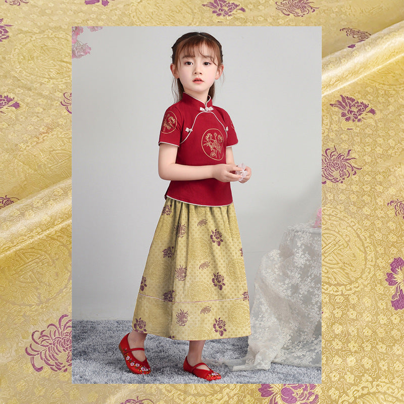 KTX-947603 Handmade Yellow Nylon Satin Fabric for DIY Projects - 90cm Wide Brocade for Clothing, Decor, and Accessories