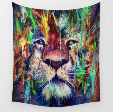 KTX-948627 Bohemian Animal Print Polyester Tapestry Wall Hanging - Beach Blanket & Home Decoration