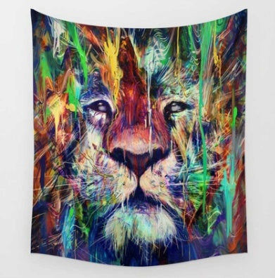 KTX-948627 Bohemian Animal Print Polyester Tapestry Wall Hanging - Beach Blanket & Home Decoration