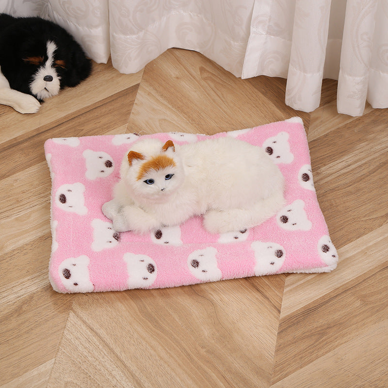 KTX-949203 Cozy Double-sided Cartoon Pet Mat Blanket in Various Bear Designs