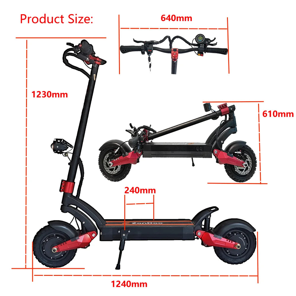 KTX-950099 Foldable Electric Motorcycle with 2000W Dual Motor, 65-70km Range, 60km/h Max Speed, Forged Aluminium Frame
