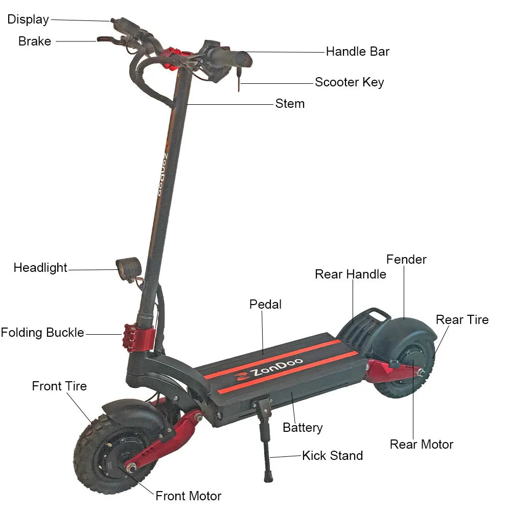 KTX-950099 Foldable Electric Motorcycle with 2000W Dual Motor, 65-70km Range, 60km/h Max Speed, Forged Aluminium Frame