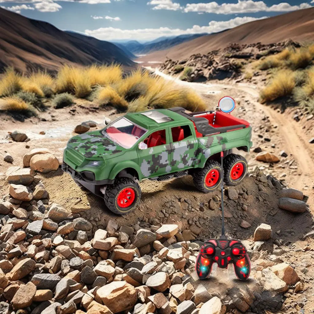 1:16 Remote Control Climbing Car Toy - 6WD Rc Rock Crawler with Light Spray for Ages 8 and Up