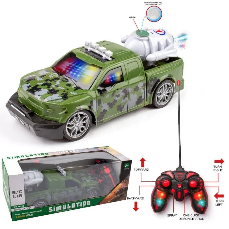 1:16 Remote Control Climbing Car Toy - 6WD Rc Rock Crawler with Light Spray for Ages 8 and Up