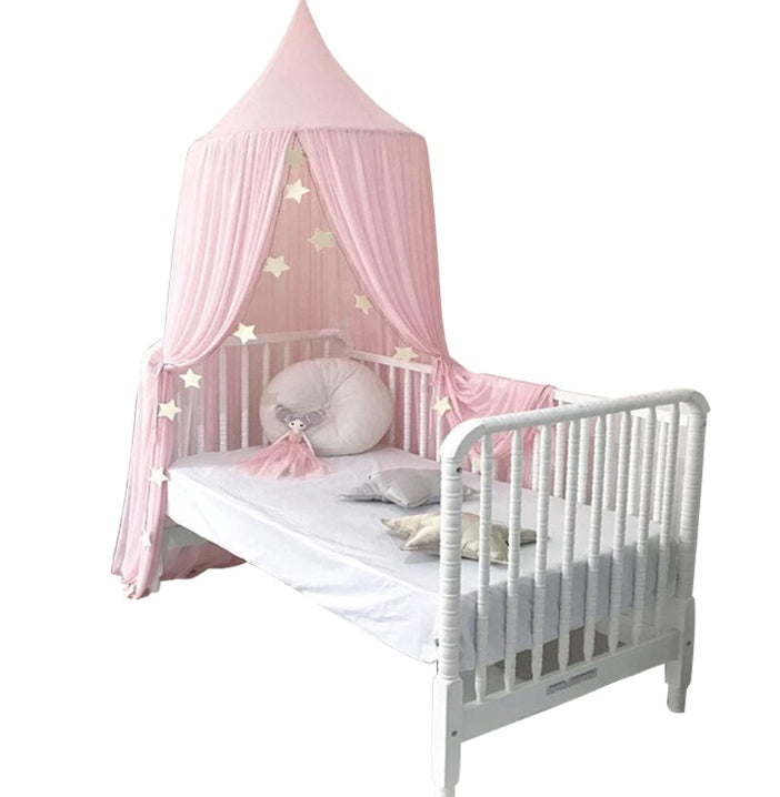 KTX-951699 Children's Hanging Dome Mosquito Net Tent for Summer - Decorative Bed Canopy in Pink, Gray, Blue, White, Ginger, Lavender