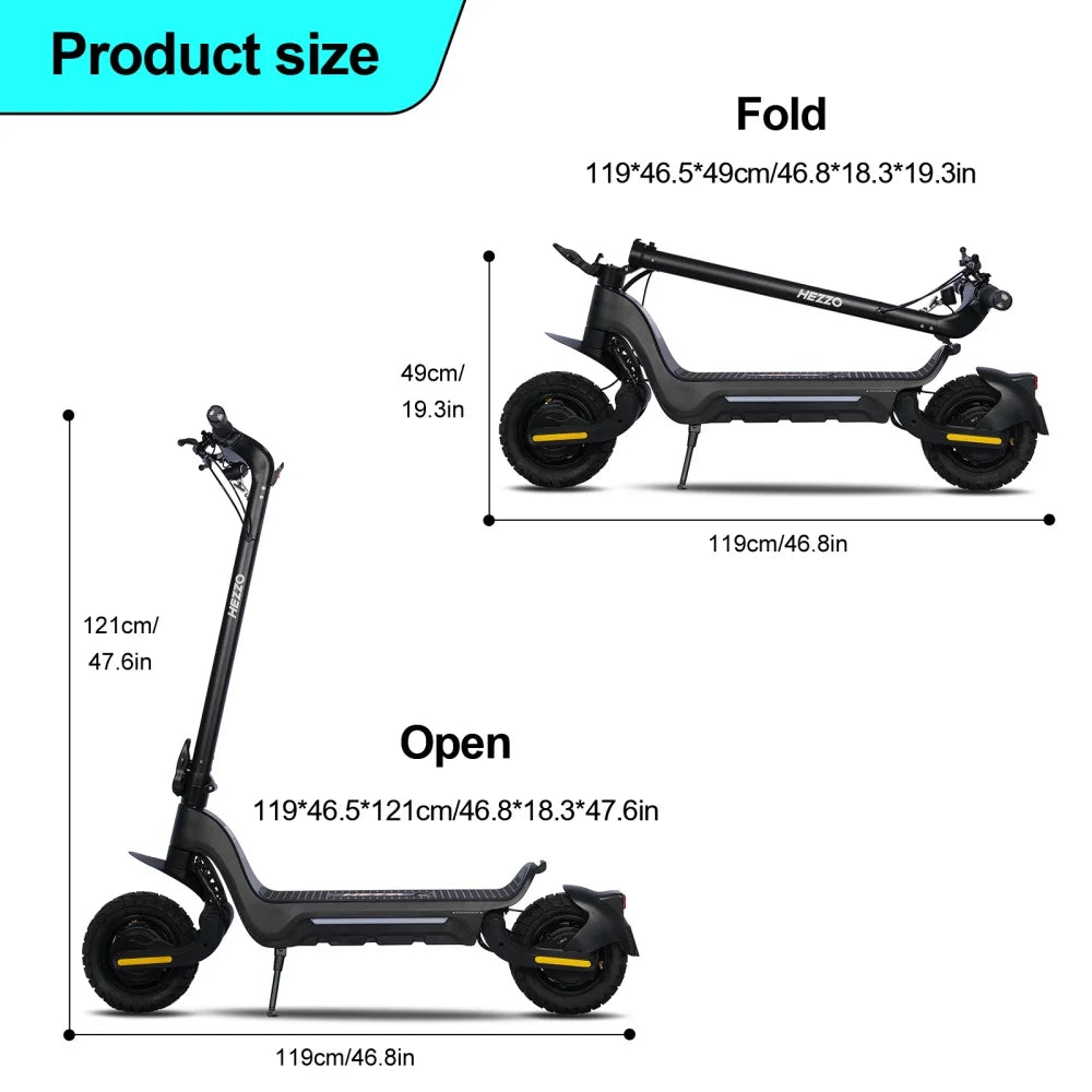 KTX-952723 48V Electric Kick Scooter, Foldable Dual Motor Mobility Scooter, 40-50km Range, 45km/h Max Speed, Full Suspension, 10 Inch Tires, App Control