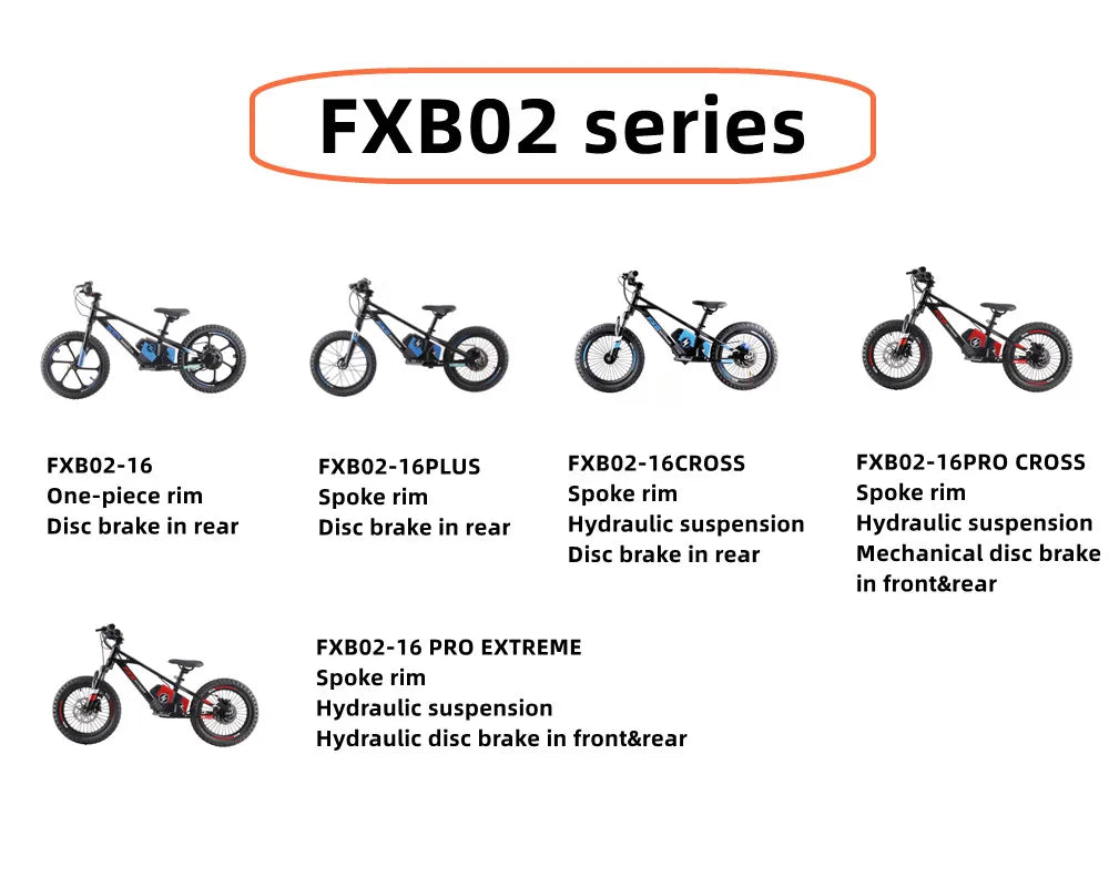 KTX-952787 36V 350W Electric Balance Bike for Kids - 16/20 Inch, Hydraulic Suspension, Disc Brakes, Ages 5-8