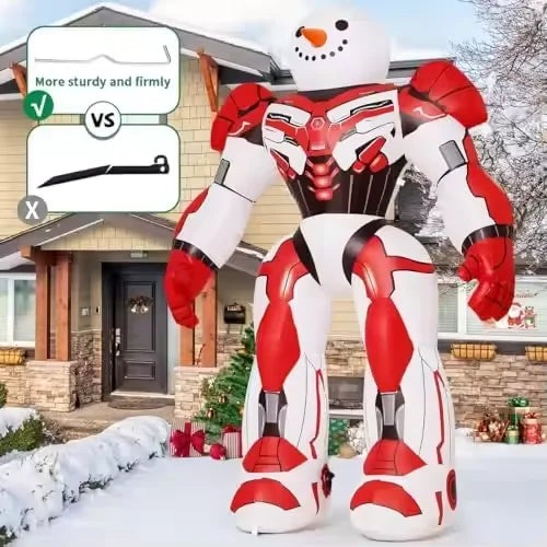 KTX-952979 6.5 FT Tall Outdoor Inflatable Snowman - Christmas Decoration with Eco-Friendly Material