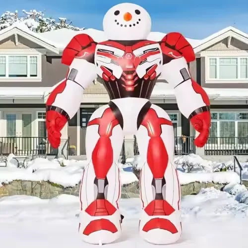 KTX-952979 6.5 FT Tall Outdoor Inflatable Snowman - Christmas Decoration with Eco-Friendly Material