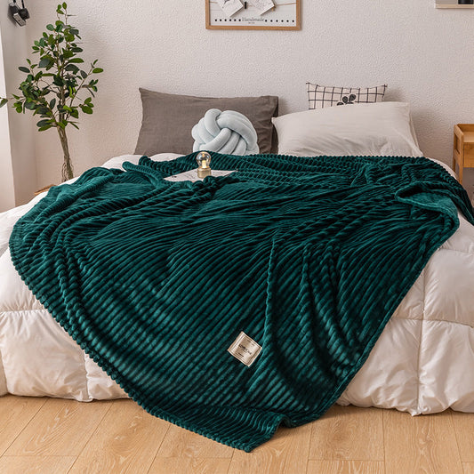 KTX-953363 Milk Fleece Modern Minimalist Blanket in Various Colors and Sizes