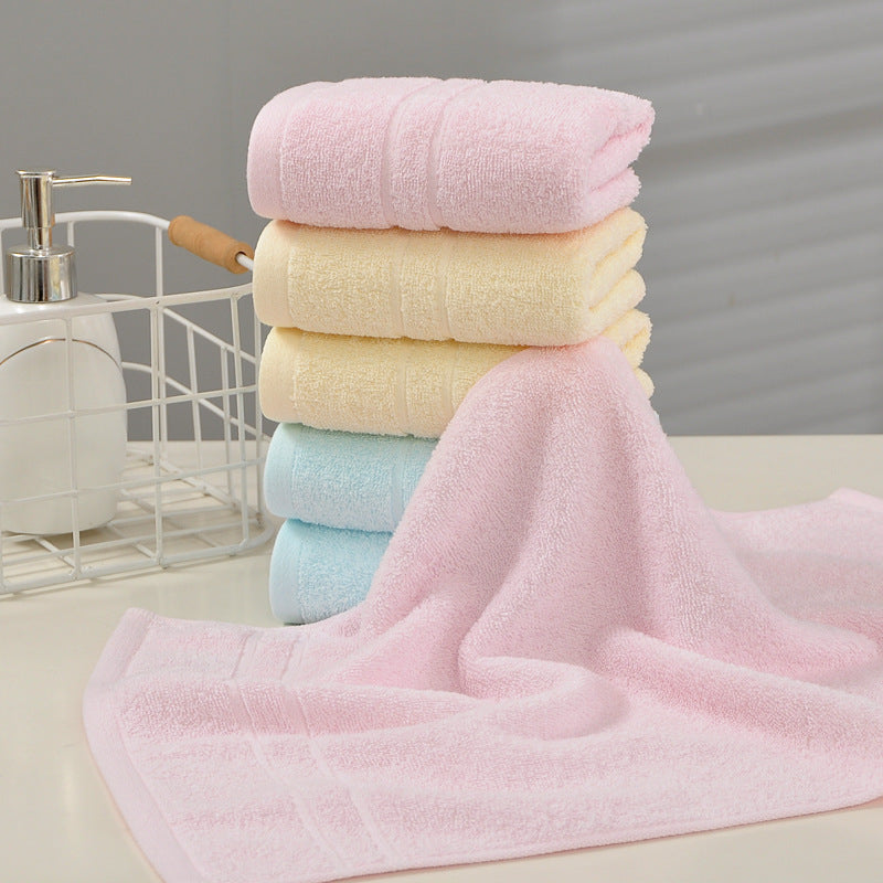 KTX-953939 Cotton Face Towel in Light Yellow, Pink, and Light Blue - Soft & Absorbent 60x30CM