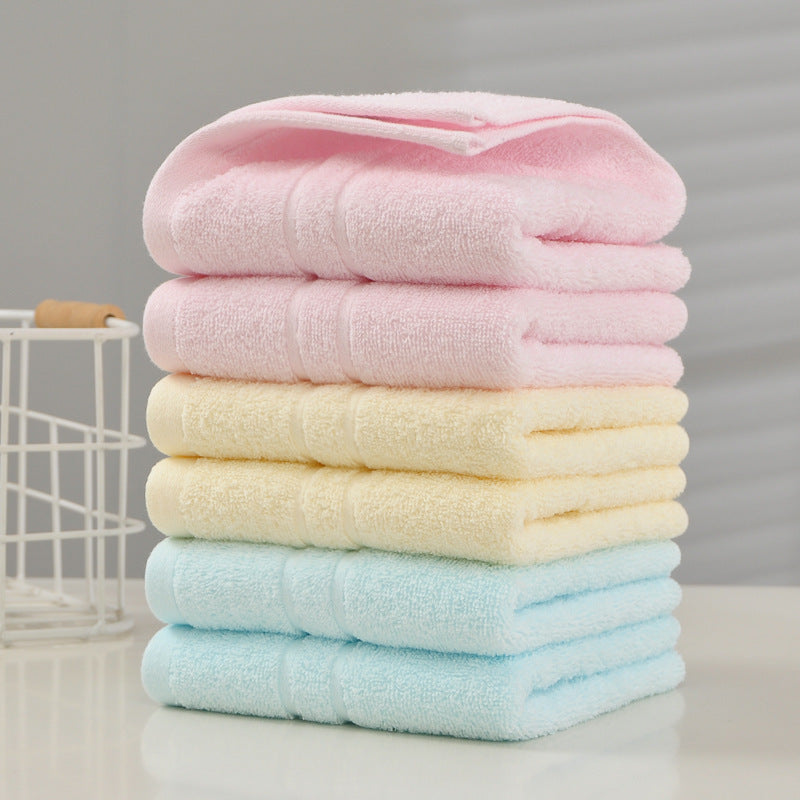 KTX-953939 Cotton Face Towel in Light Yellow, Pink, and Light Blue - Soft & Absorbent 60x30CM