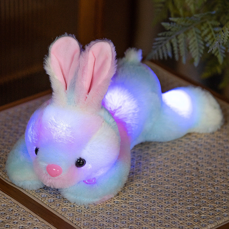 KTX-954323 Cuddly Luminous Rabbit Plush Toy Doll in Various Colors and Sizes