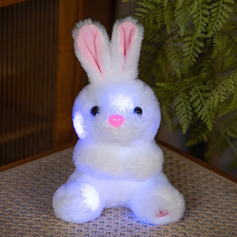 KTX-954323 Cuddly Luminous Rabbit Plush Toy Doll in Various Colors and Sizes