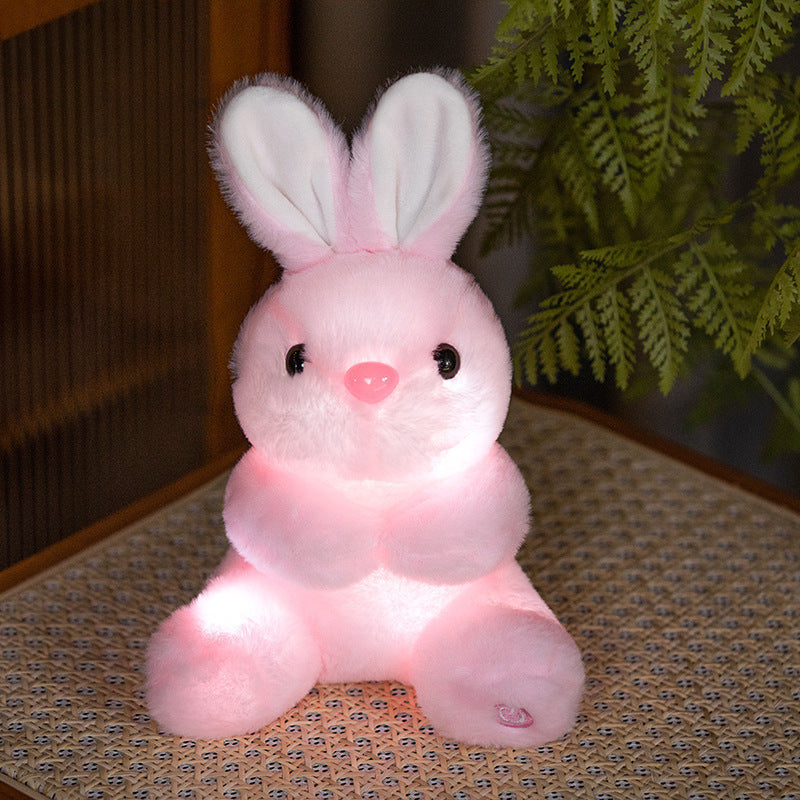KTX-954323 Cuddly Luminous Rabbit Plush Toy Doll in Various Colors and Sizes