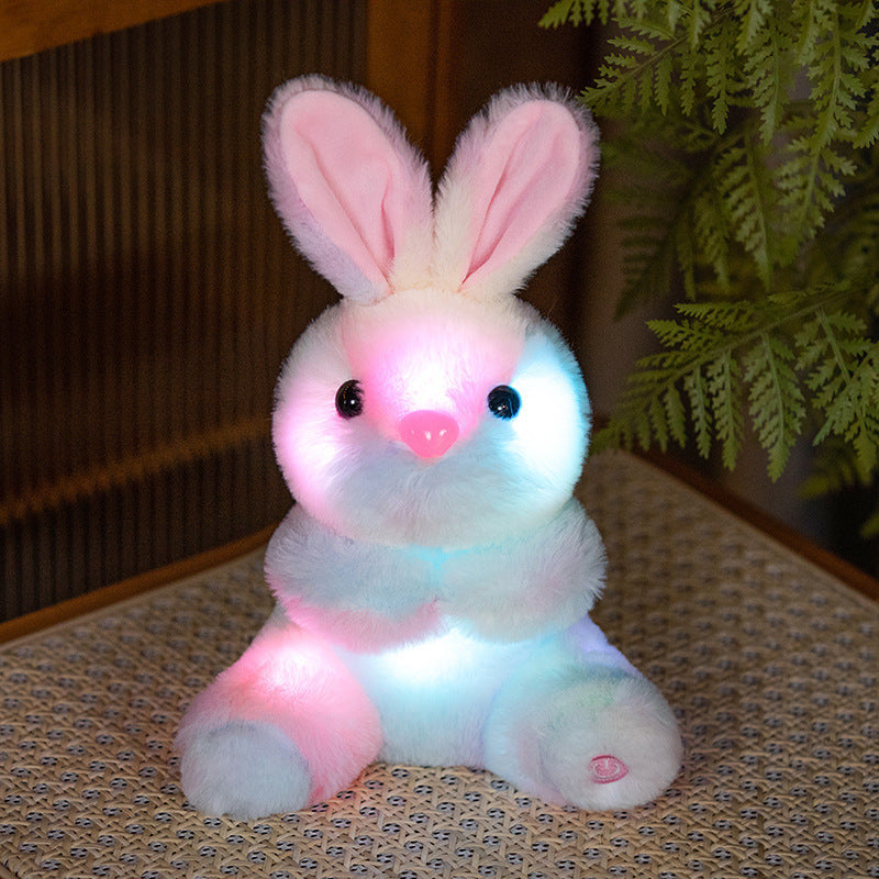 KTX-954323 Cuddly Luminous Rabbit Plush Toy Doll in Various Colors and Sizes