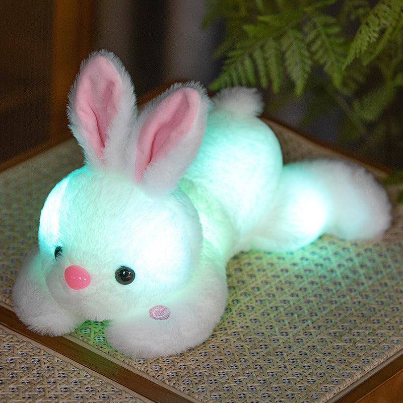 KTX-954323 Cuddly Luminous Rabbit Plush Toy Doll in Various Colors and Sizes
