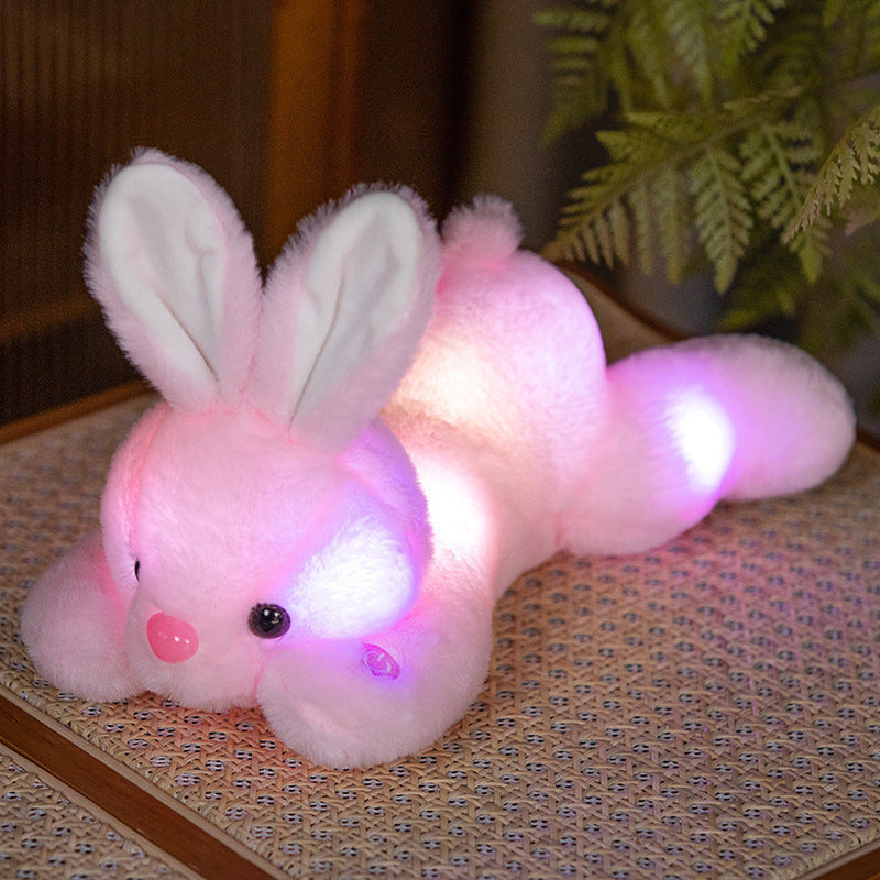 KTX-954323 Cuddly Luminous Rabbit Plush Toy Doll in Various Colors and Sizes