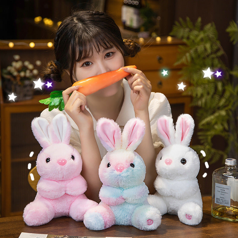 KTX-954323 Cuddly Luminous Rabbit Plush Toy Doll in Various Colors and Sizes