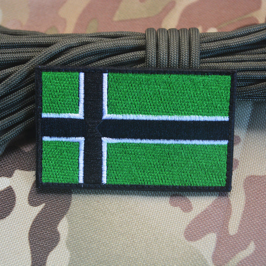 KTX-954451 Viking Flag Embroidered Velcro Patch for Customization on Bags, Hats, and Apparel