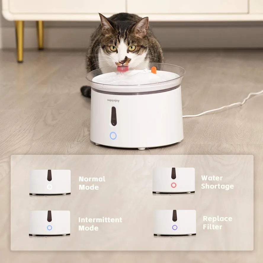 KTX-955283 Automatic Pet Water Fountain with 2.4L Recirculating Filter for Dogs and Cats