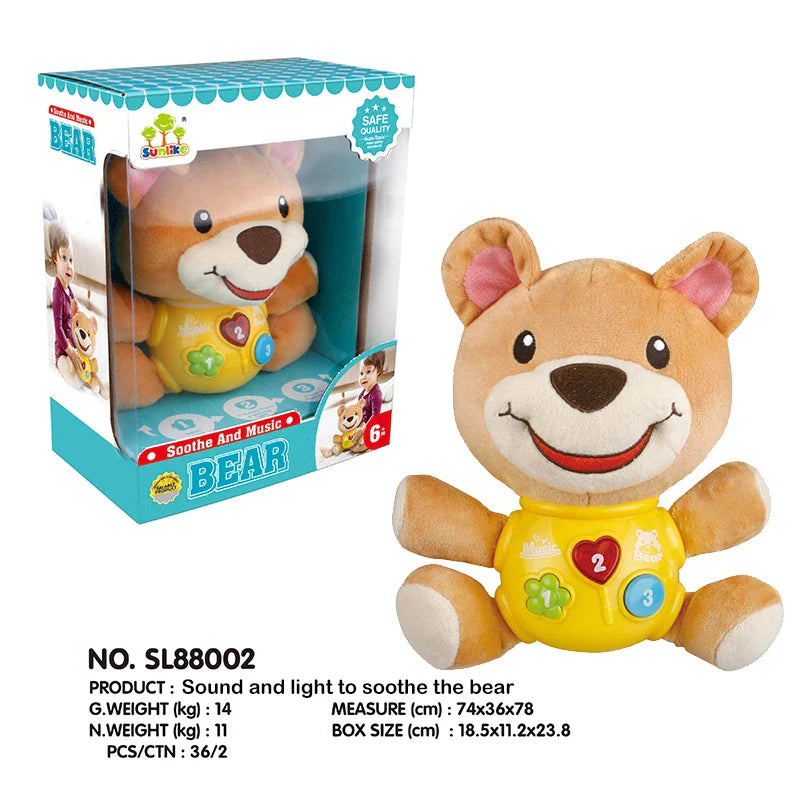 KTX-955923 Soft Elephant Plush Toy with Sound for Infants and Toddlers, Ideal for Newborn Sleep and Comfort