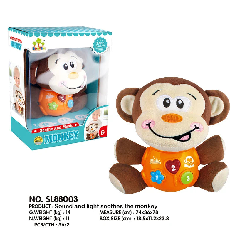 KTX-955923 Soft Elephant Plush Toy with Sound for Infants and Toddlers, Ideal for Newborn Sleep and Comfort