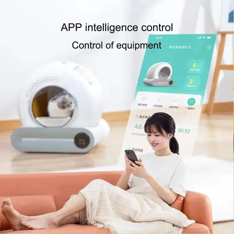 KTX-956115 Automated Self-Cleaning Cat Litter Box - 65L Capacity, Odor Control, Eco-Friendly Design