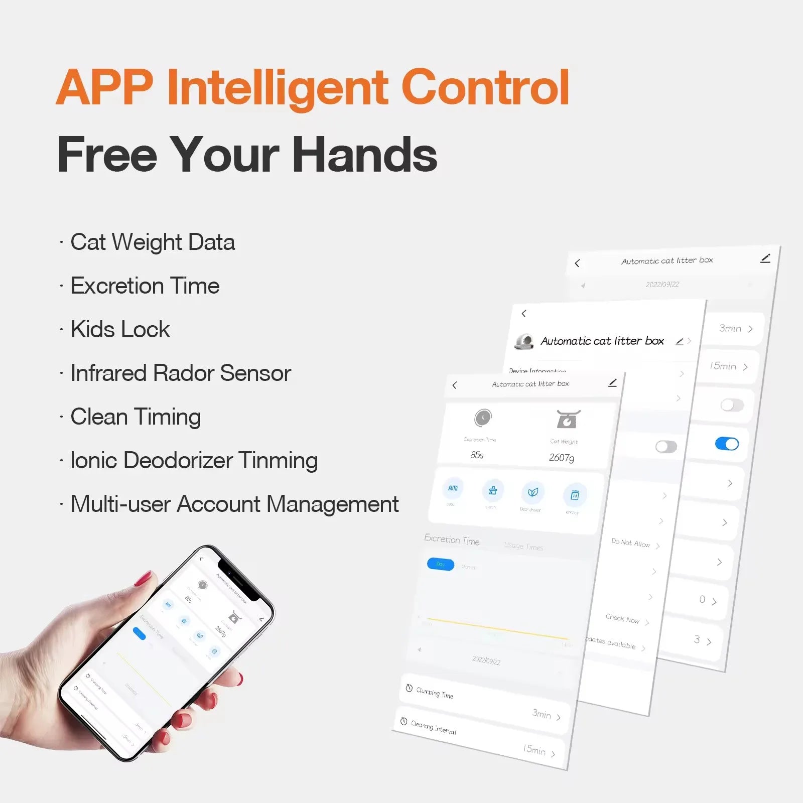 KTX-956115 Automated Self-Cleaning Cat Litter Box - 65L Capacity, Odor Control, Eco-Friendly Design