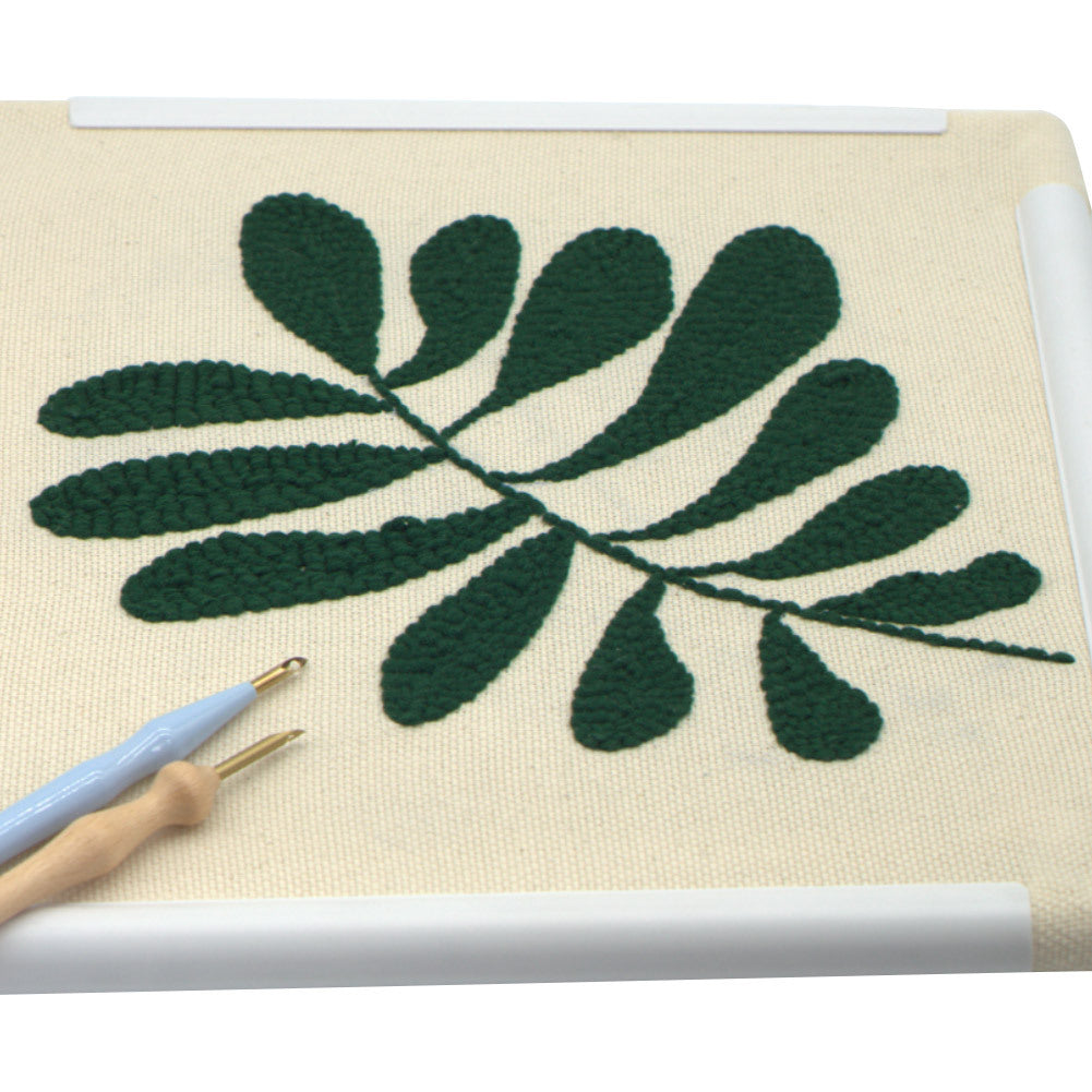 KTX-956499 Wooden Embroidery Needle Set with Threader - 14.8cm Poke Tool for Decorative Stitching