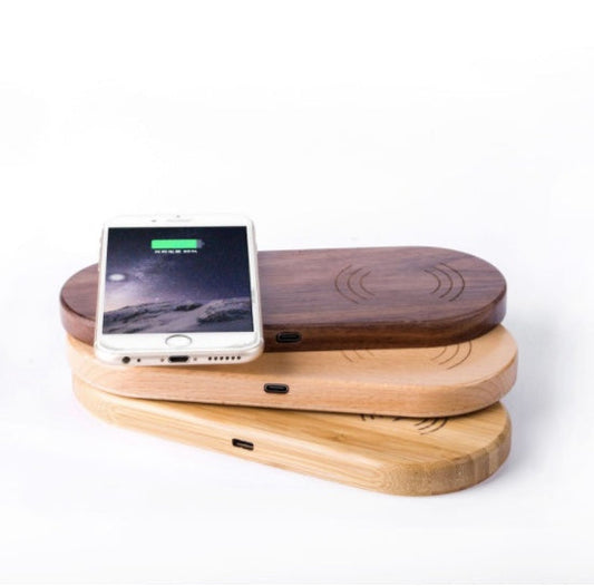 KTX-956883 Wooden Wireless Charger - 10W Bamboo, Beech & Walnut Options