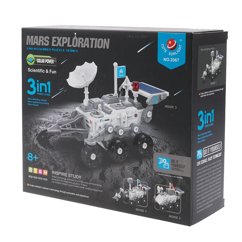 KTX-957075 3 in 1 Space Exploration Building Blocks Set - Mars Rover Educational Model Toy for Ages 8+
