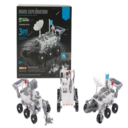 KTX-957075 3 in 1 Space Exploration Building Blocks Set - Mars Rover Educational Model Toy for Ages 8+