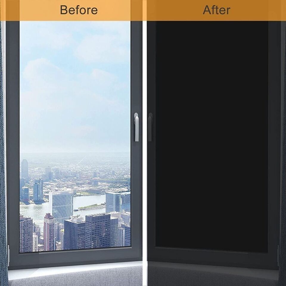 KTX-958675 Portable Blackout Blind - Thermal Insulated Stick-On Curtain for Home and Travel