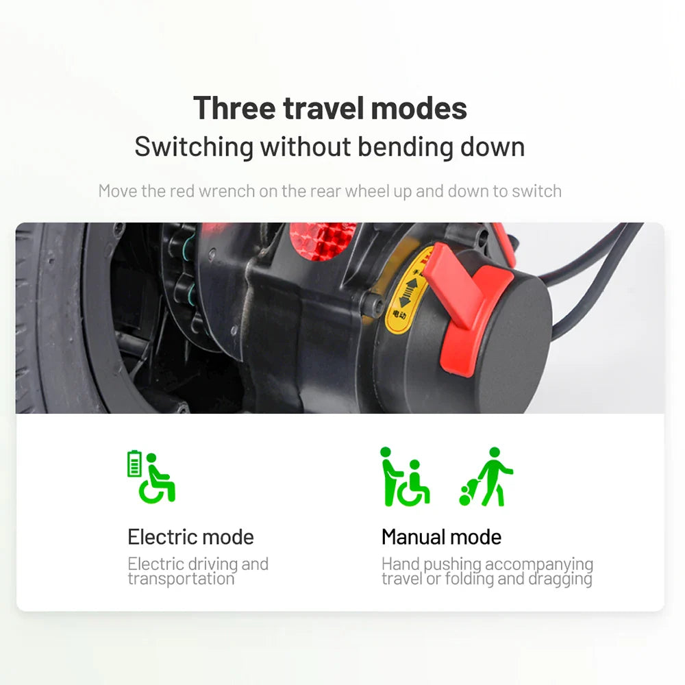 KTX-958995 Durable Off-Road Electric Wheelchair with Removable Battery, 35km Range, 300kg Capacity