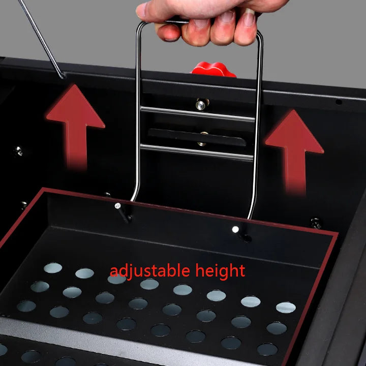 KTX-959635 Heavy Duty Pellet Smoker Rotisserie BBQ Charcoal Grill with Built-In or Trolley Design, Model BG033