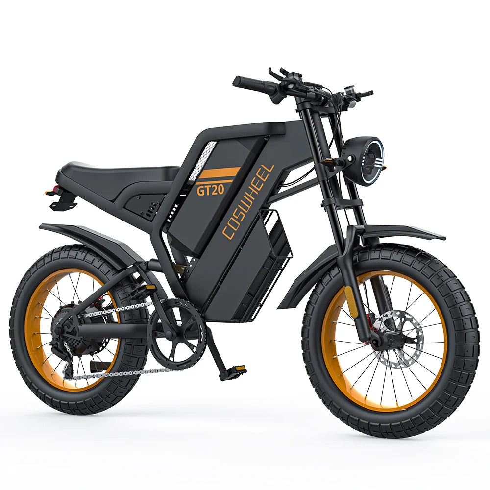 KTX-959827 Electric Mountain Bike Full Suspension E-bike with 7-Speed Gears and 1500W Motor