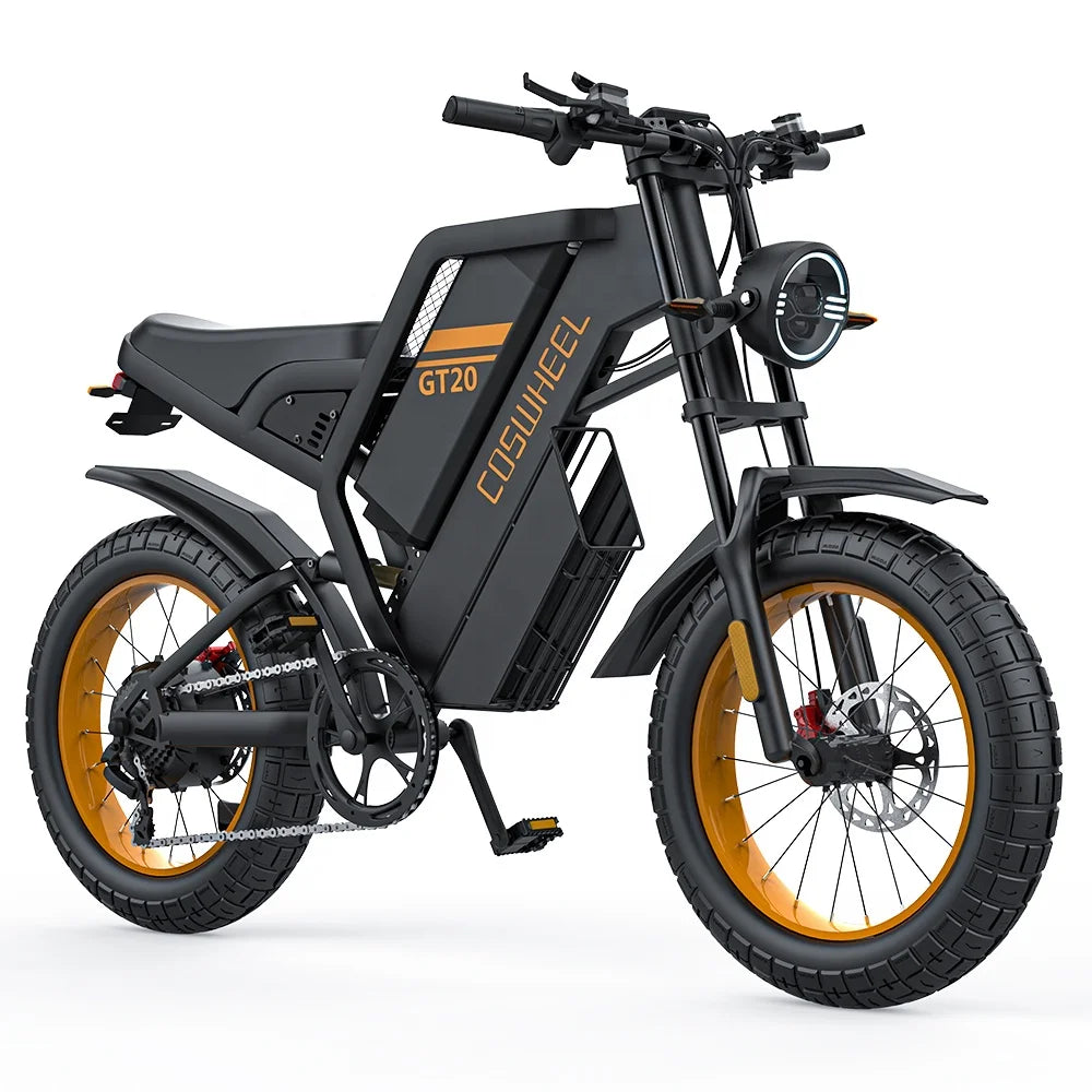 KTX-959827 Electric Mountain Bike Full Suspension E-bike with 7-Speed Gears and 1500W Motor
