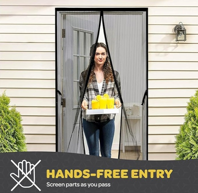 KTX-959827 Magnetic Hands-Free Screen Door for Easy Entry and Insect Protection