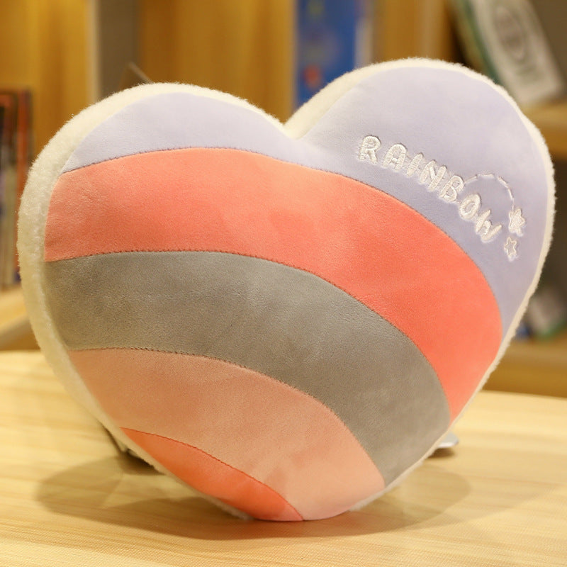 KTX-960083 Cute Cloud Rainbow Pillow Decorative Cushion for Office Chair Backrest